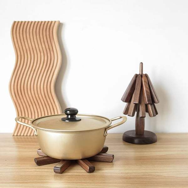 wooden table mat kitchen coaster