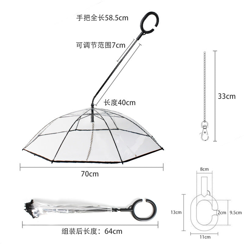 Pawbrella™ Adjustable Leash Umbrella for Small Dogs
