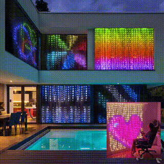 🔥2024 Hot Sale🔥Color Waves LED Curtain Sync Lights