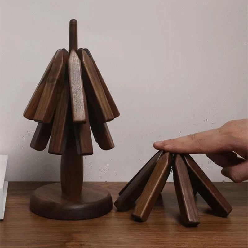 wooden table mat
