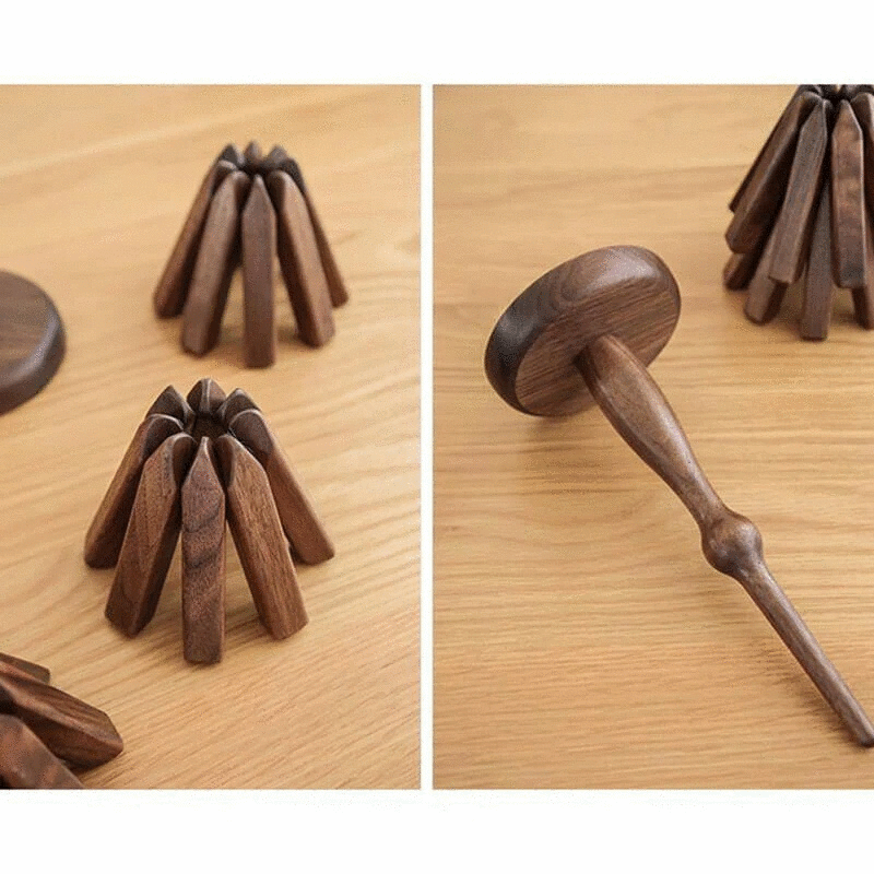 wooden table mat