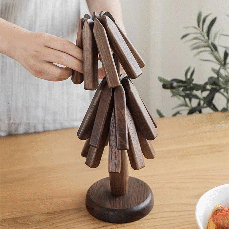 wooden table mat
