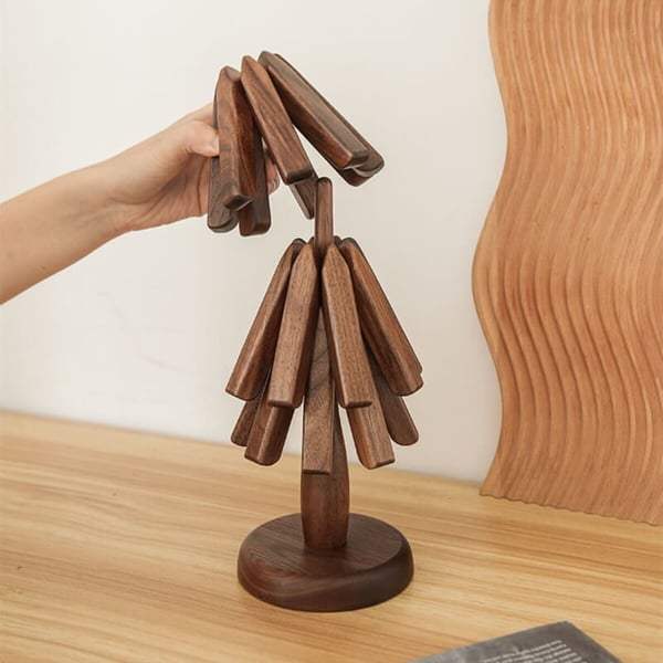 wooden table mat