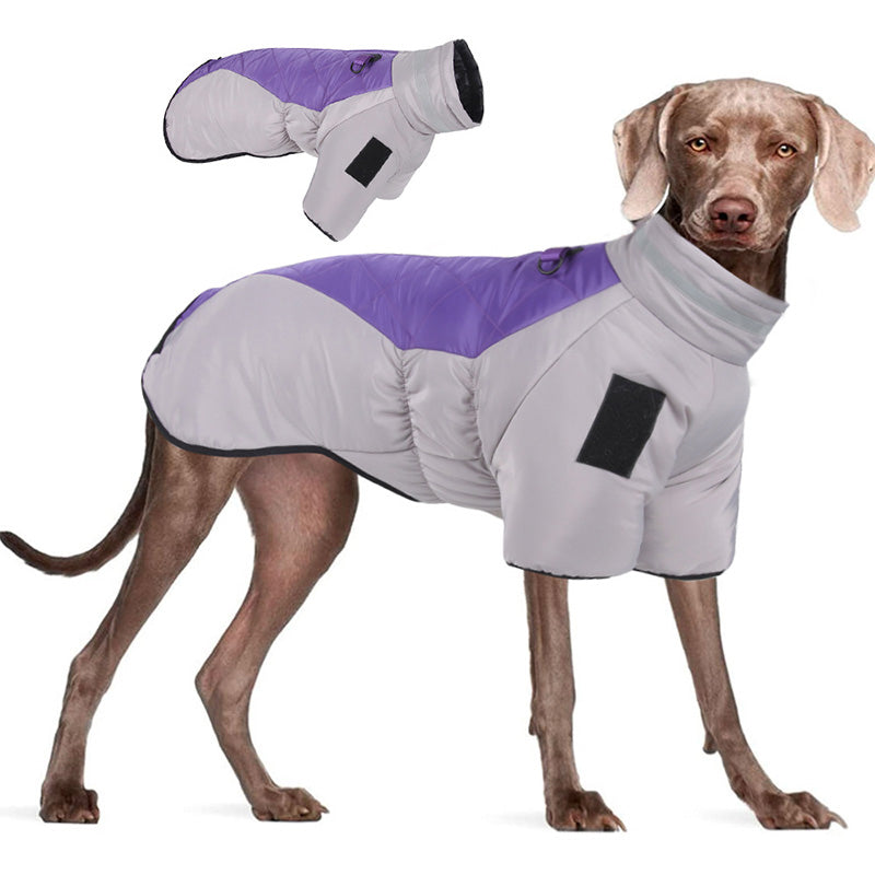 Turtleneck Reflective Waterproof Winter Coat for Large Breed Dog