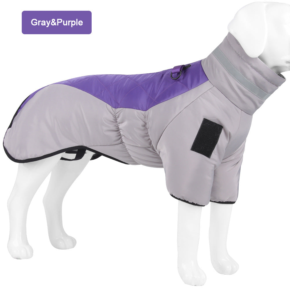 Turtleneck Reflective Waterproof Winter Coat for Large Breed Dog