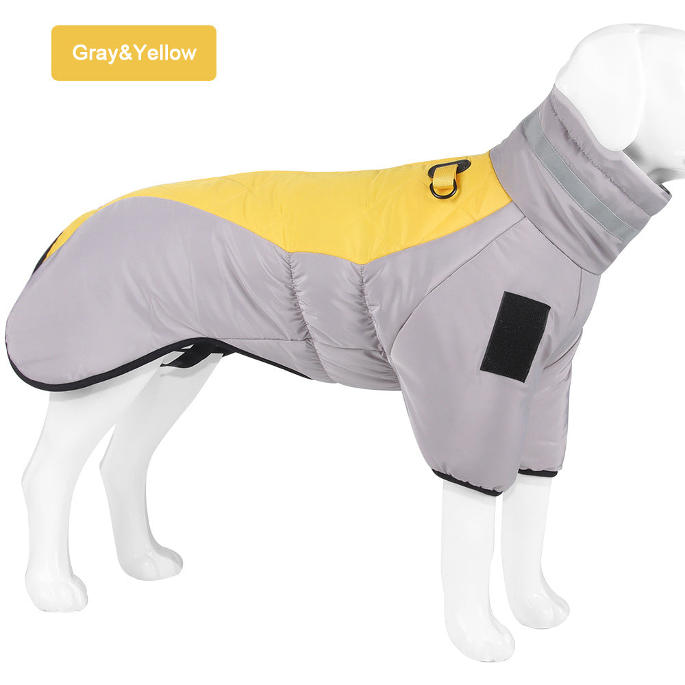 Turtleneck Reflective Waterproof Winter Coat for Large Breed Dog