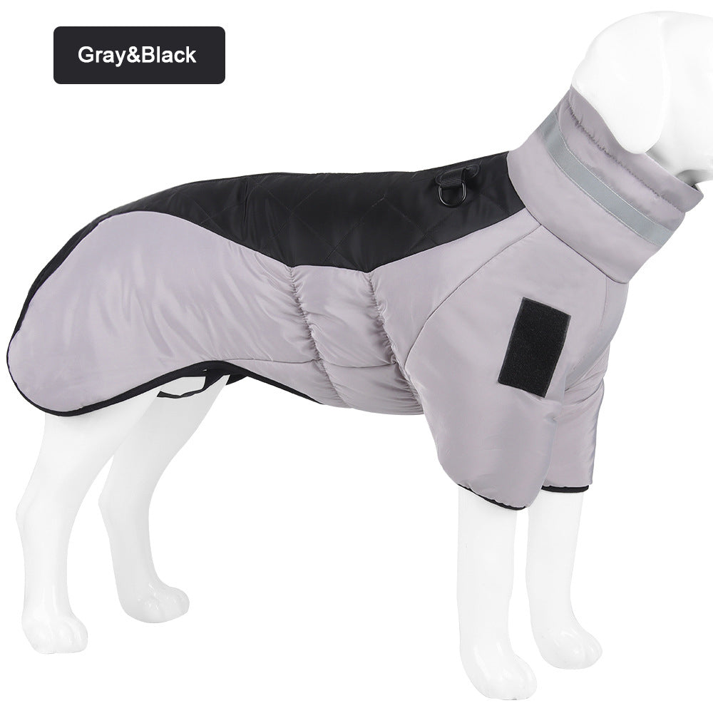 Turtleneck Reflective Waterproof Winter Coat for Large Breed Dog