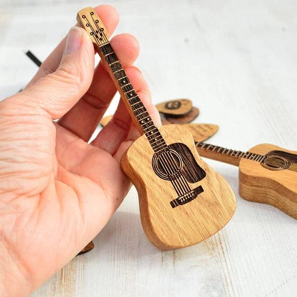 Wooden Guitar Pick Box