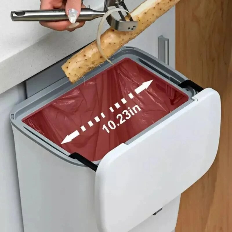 ClipClean Space-Saving Hanging Trash Bin