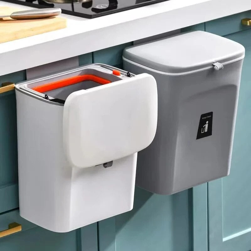 ClipClean Space-Saving Hanging Trash Bin