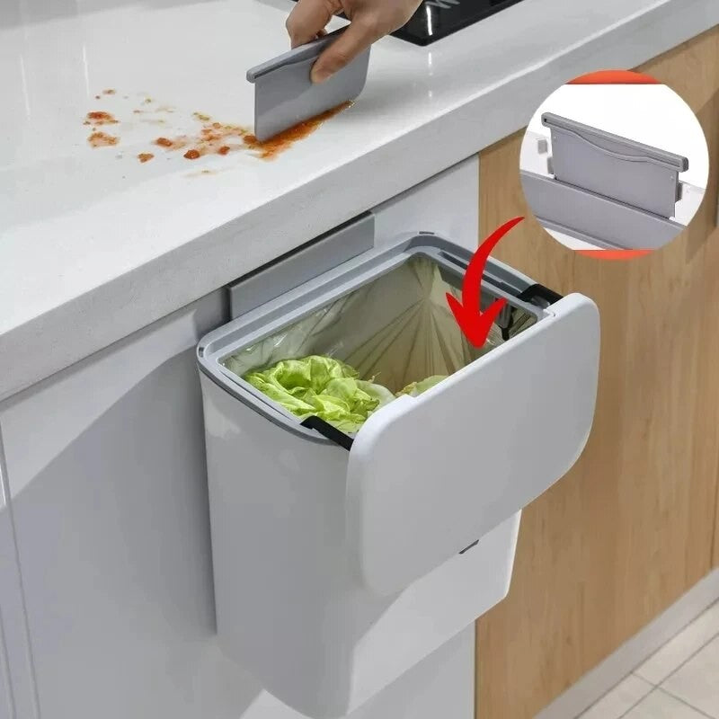 ClipClean Space-Saving Hanging Trash Bin