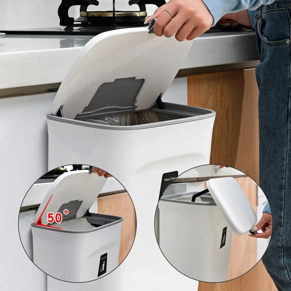 ClipClean Space-Saving Hanging Trash Bin
