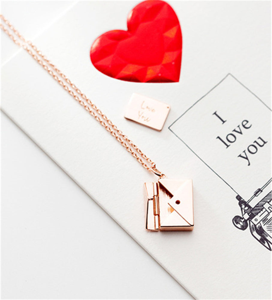 "Love You"Letter Envelope Locket Necklace-MOTHER DAY SPECIAL OFFER 50% OFF