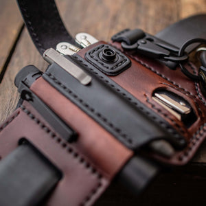 Men's Genuine Leather EDC Belt Loop Waist Outdoor Multitool Sheath