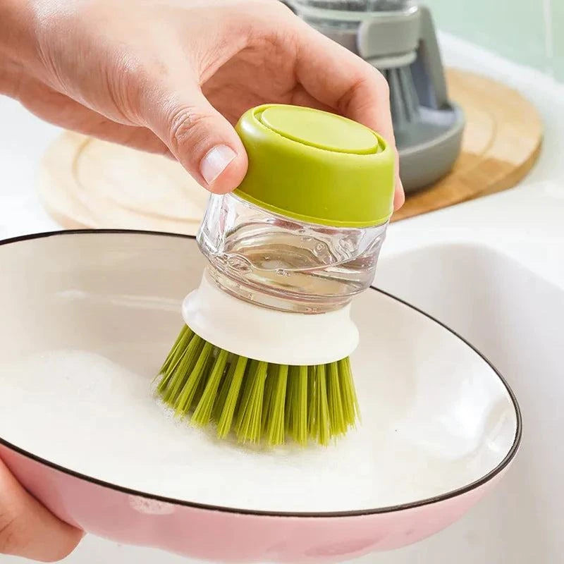 Soap dispensing brush