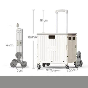 Folding Shopping Trolley beige