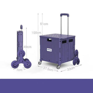 Folding Shopping Trolley purple