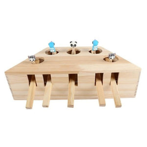 Wooden Whack-a-Mole Cat Toys