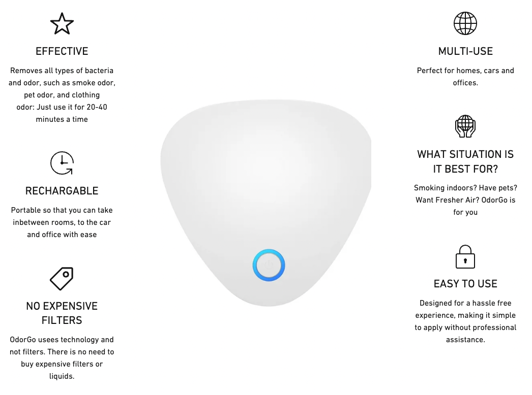 OdorGo - Remove Lingering Smoke and Pet Smells