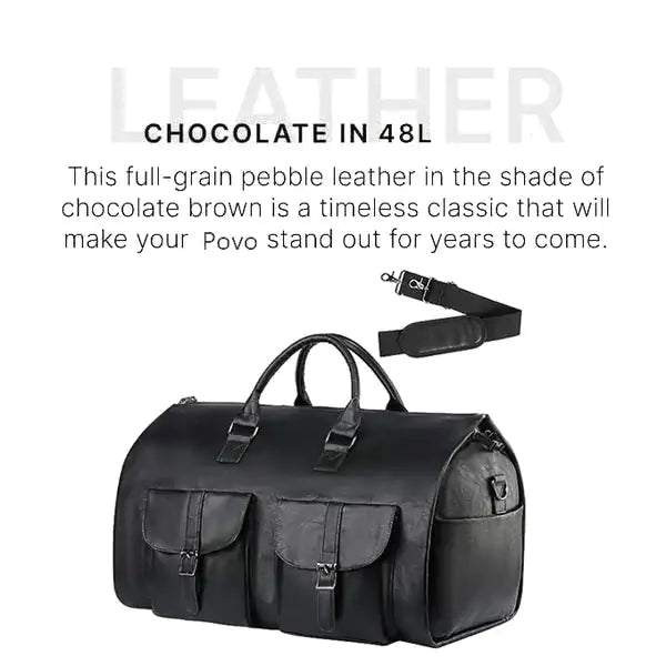 Convertible Duffle bag leather black