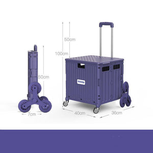 Folding Shopping Trolley purple 