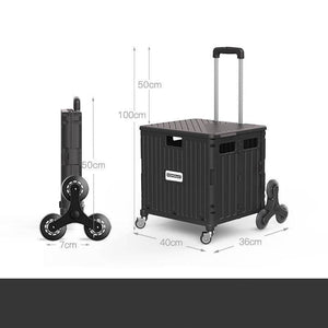 Folding Shopping Trolley black