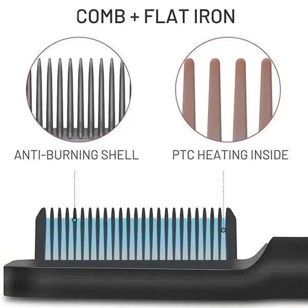 Negative Ion Hair Straightener Styling Comb